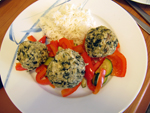 Tofu-Spinat-Knödel