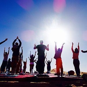 Yoga unter freiem Himmel