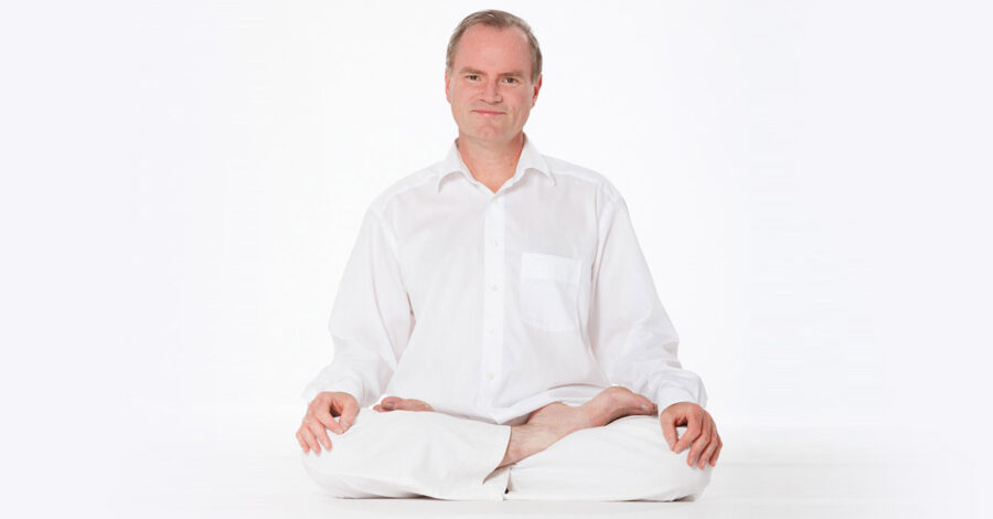 Sukadev im Lotus sitzend