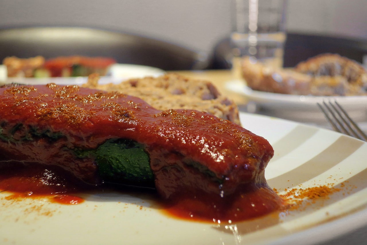 Vegane Zucchini Currywurst