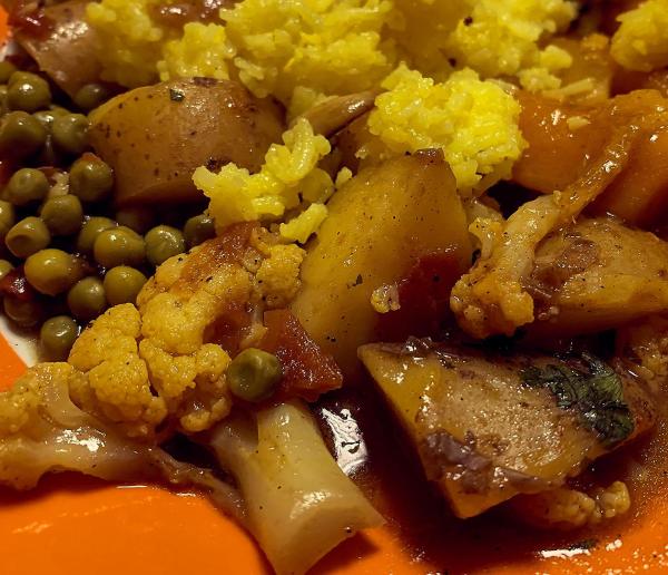 Alu Ghobi mit Mango Chutney