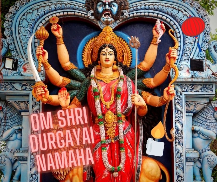 Om Shri Durgaayai Namaha- Das Mantra zu Ehren von Durga an Navaratri