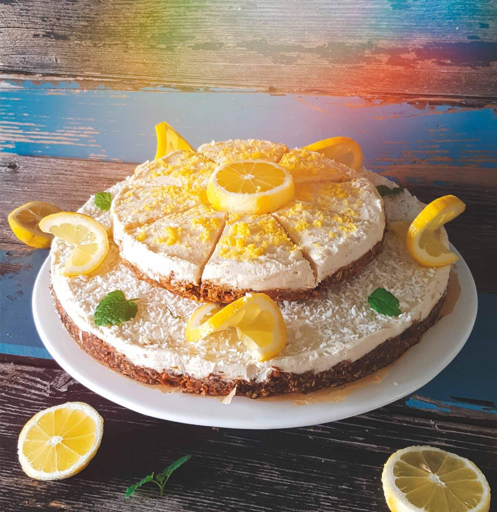 Walnuss-Zitronen-Rohkosttorte