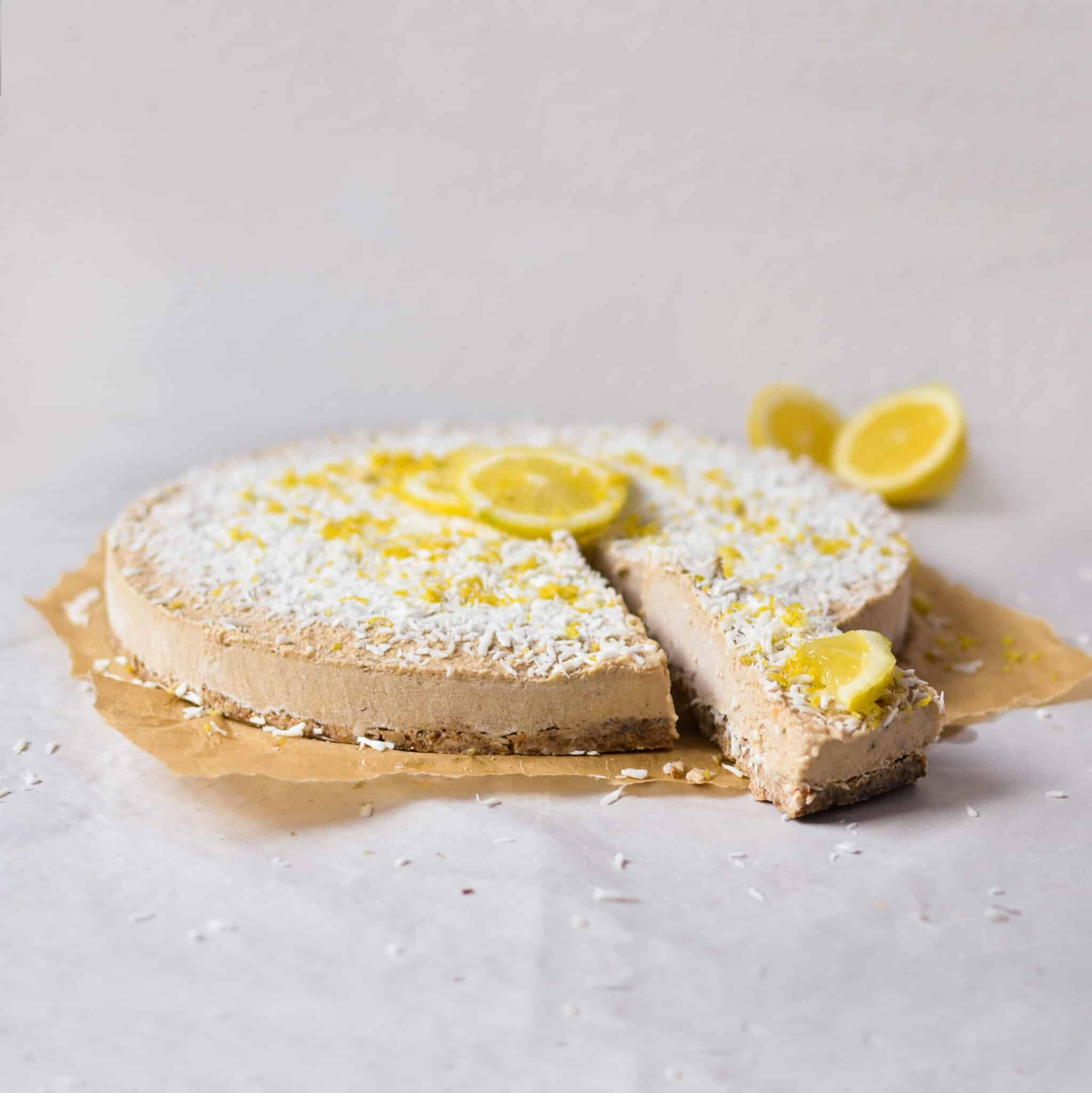 Erfrischender Zitronen-Kokos Kuchen