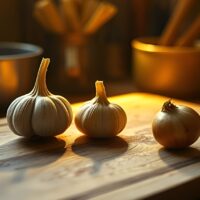 Knoblauch und Zwiebeln