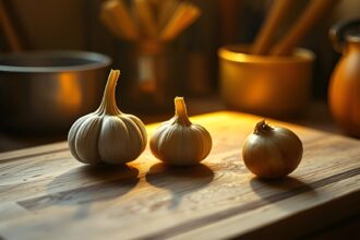 Knoblauch und Zwiebeln