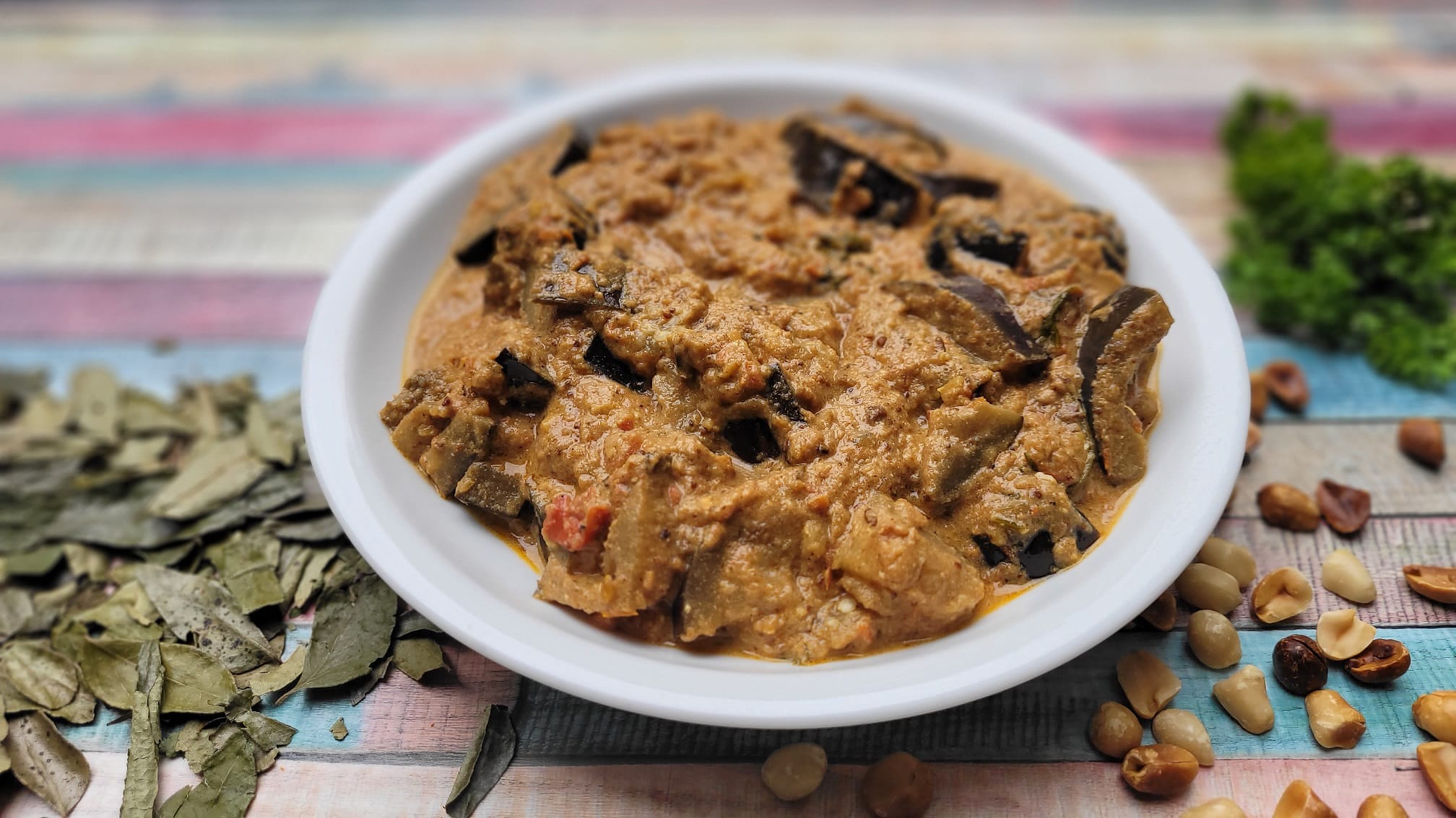 Veganes Auberginen Curry