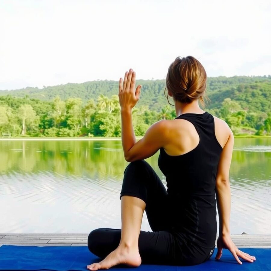 Der Drehsitz ist eine Asana zur Ausgleichung der Energien, wir brauchen viel Motivation sie zu halten.