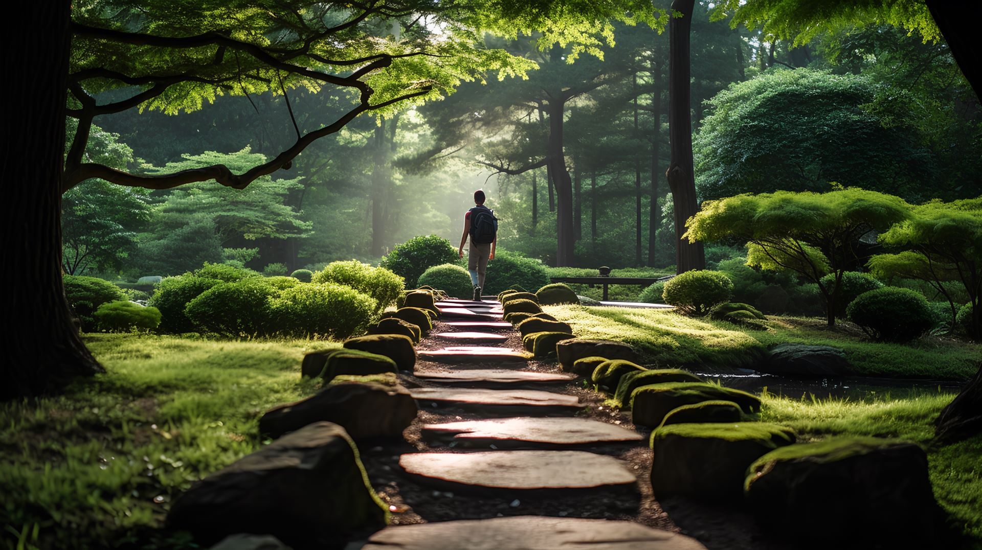 Gehmeditation, Wald