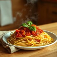Vegane Tomaten-Basilikum-Pasta