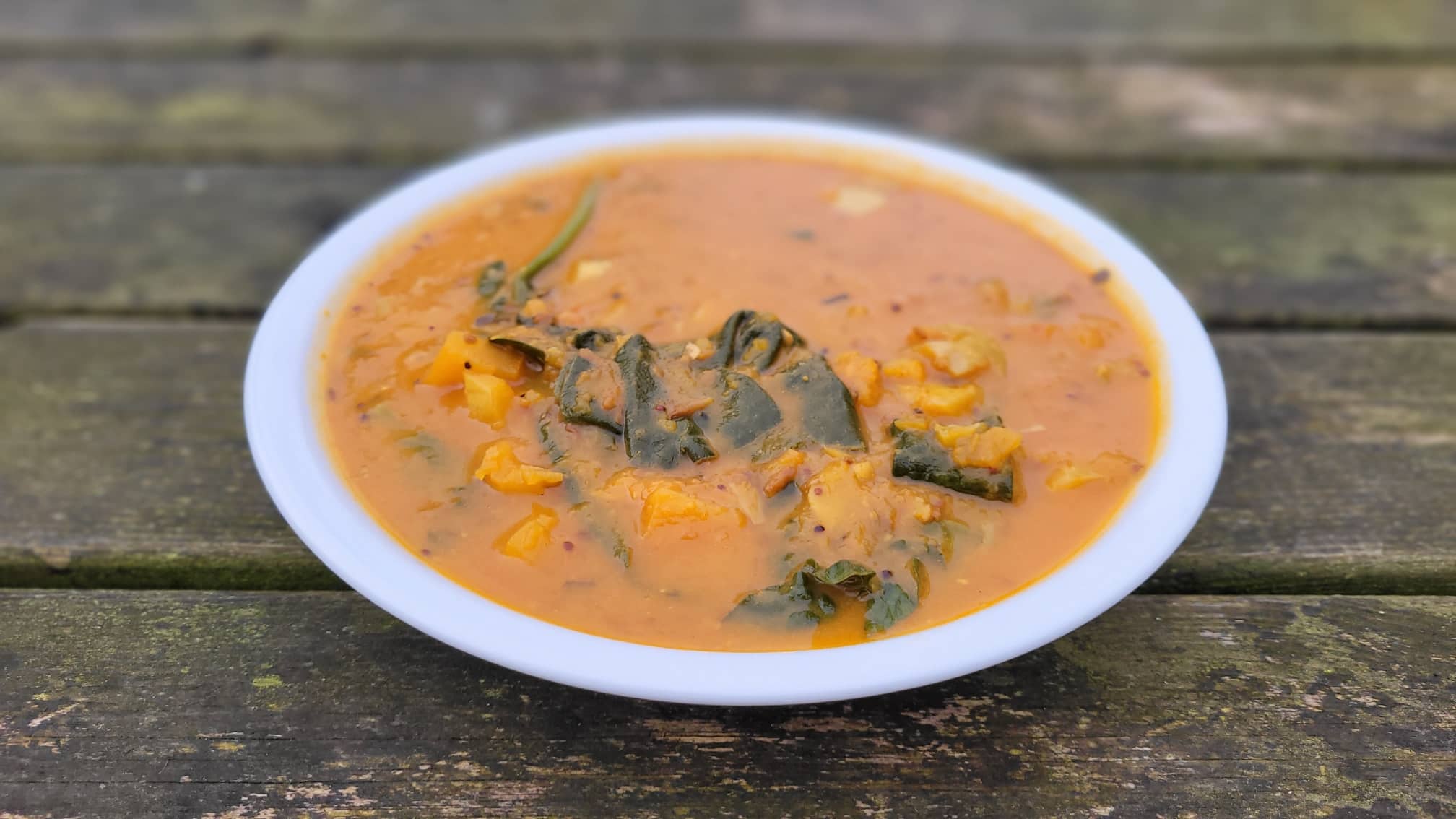 Veganes Kürbis-Spinat-Curry