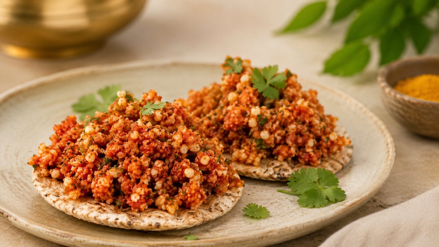 veganes Mett aus Reiswaffeln auf Brot