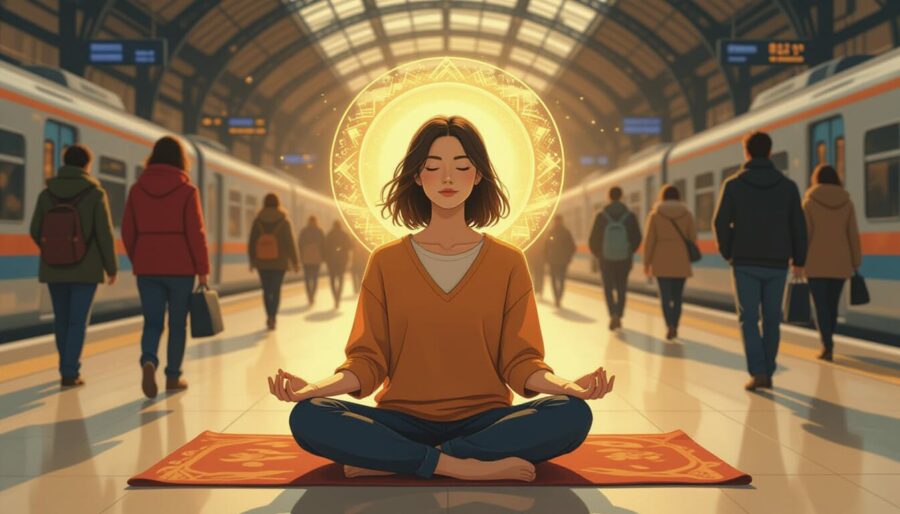 Meditation am Bahnhof, Erfahrungen mit Yoga Vidya