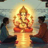 Meditation am Banhof, Ganesha Gottheit