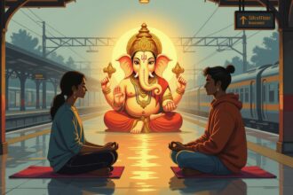 Meditation am Banhof, Ganesha Gottheit