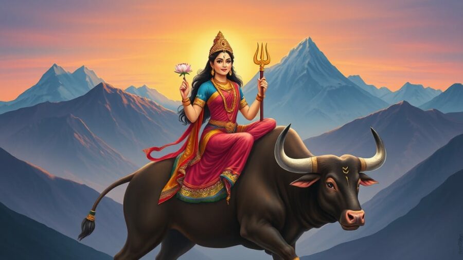 Shailaputri eine Navadurga, Navaratri
