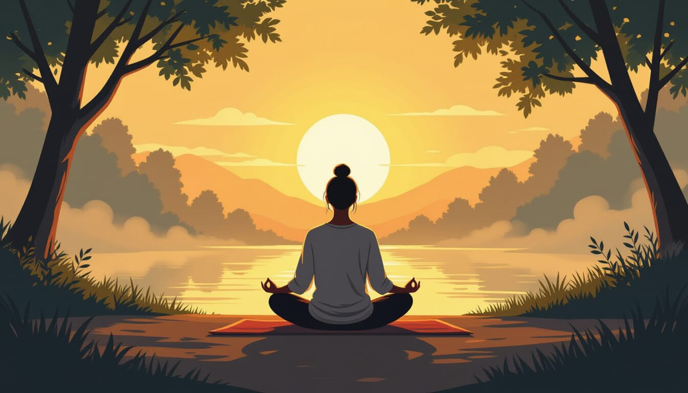 Meditation im Sonnenaufgang