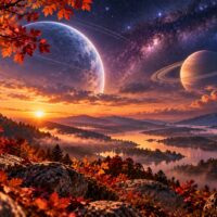 Neptun Saturn und Pluto - generiert mit KI