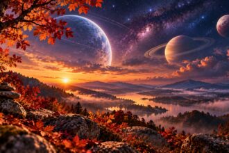 Neptun Saturn und Pluto - generiert mit KI