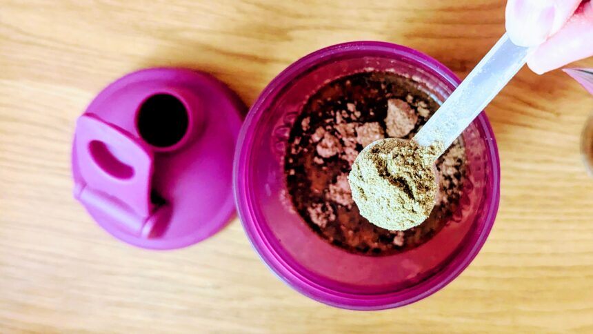 DiY-Proteinshake: Pulver in Shaker