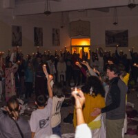 Lichterkette / Lichternetz beim Ritual