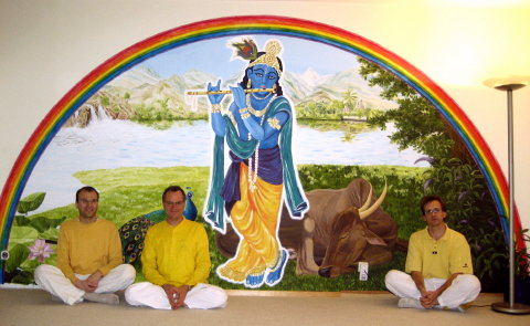 Shankara, Vedamurti und Sukadev im Yoga Vidya Center Köln