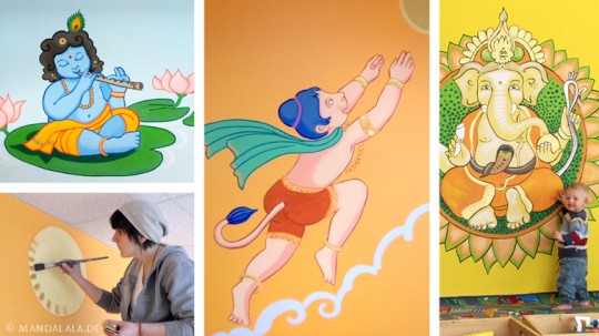 Wandbemalung in der Ganesha Kinderwelt