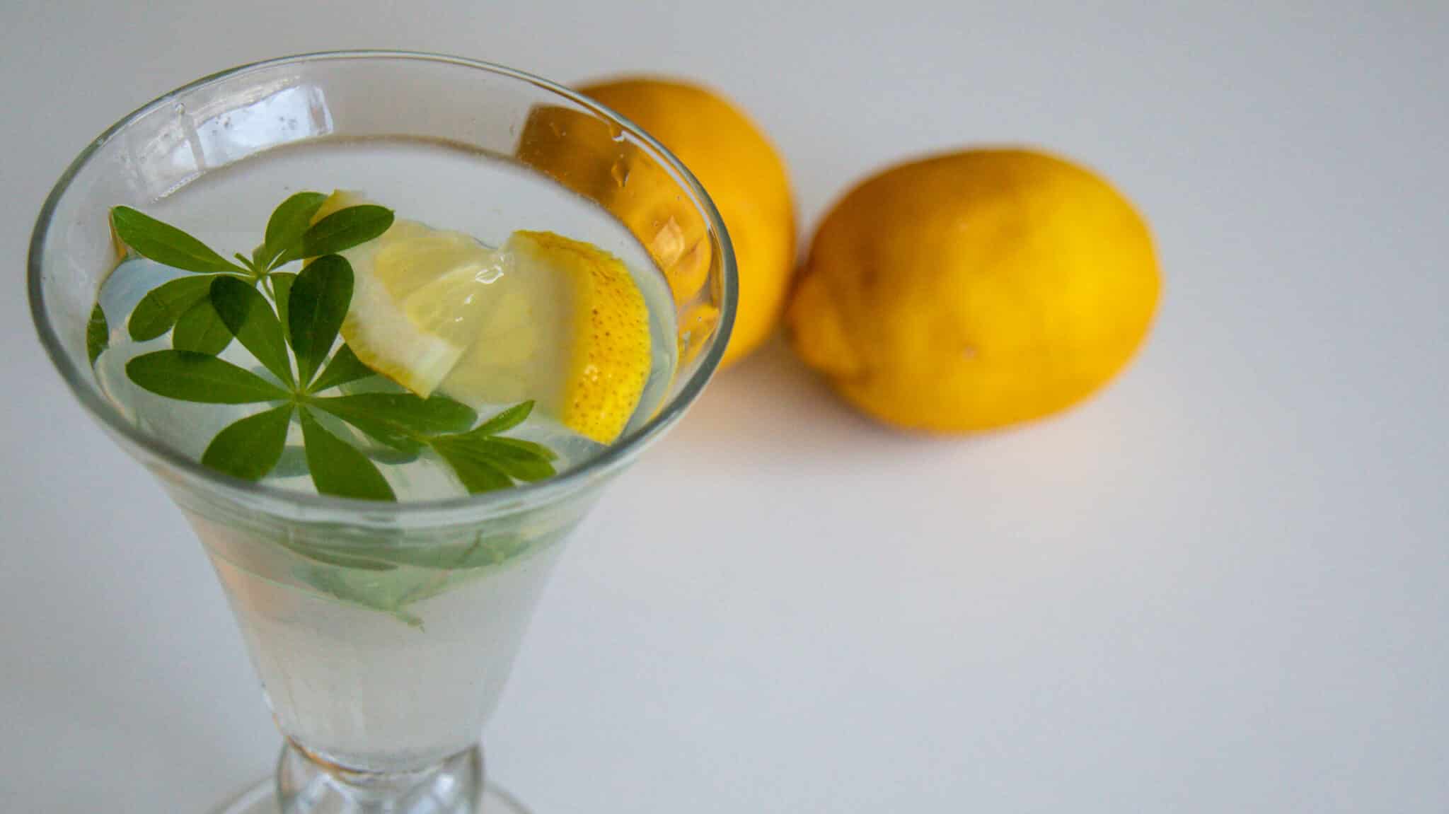 Alkoholfreie Maibowle schmeckt lecker mit Zitrone