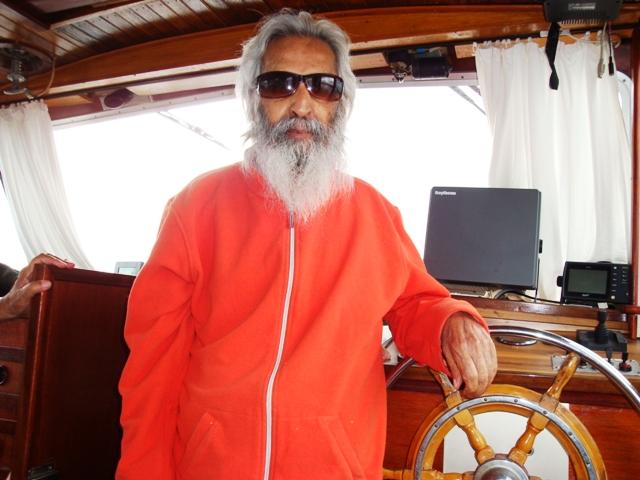  Swamiji als Kapitän auf der Nordsee