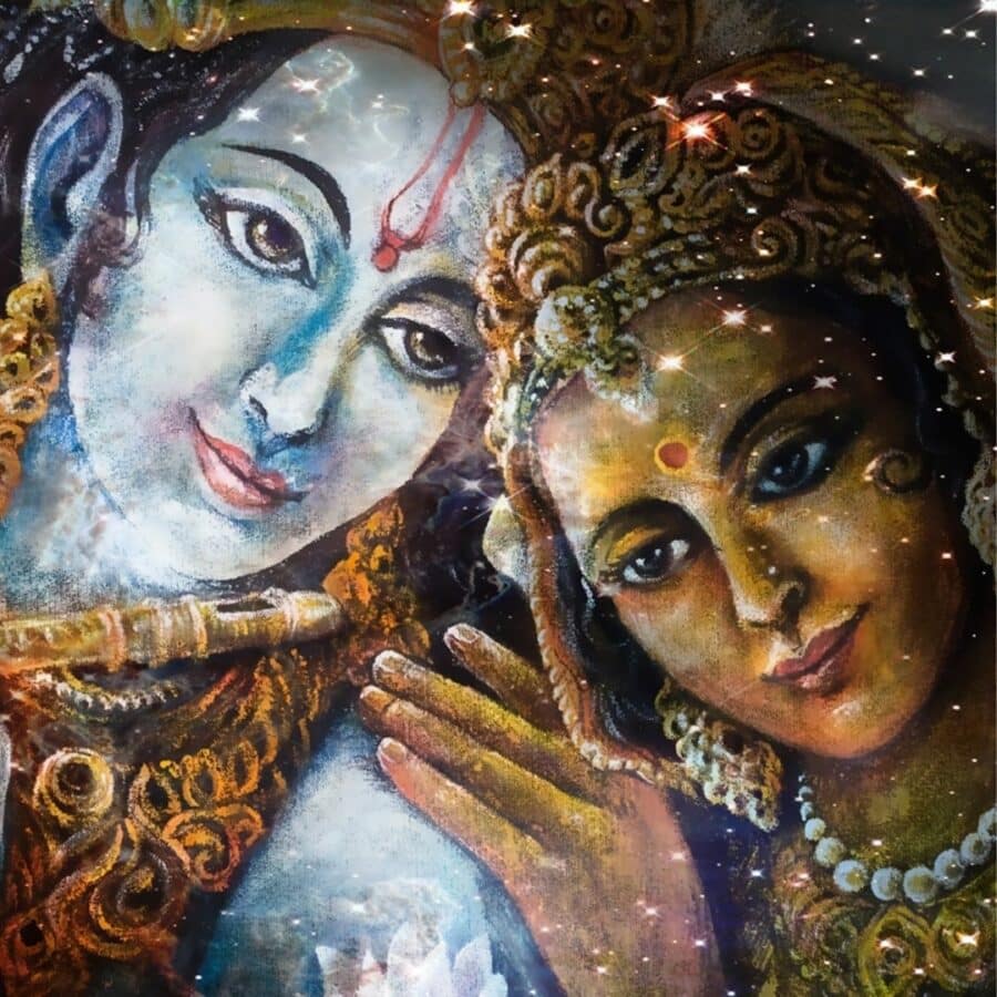Vishnu als Krishna und die indische Mythologie